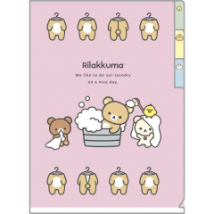 Japan San-X 3 Pockets A5 Index File - Rilakkuma / Basic Rilakkuma Favorite Things B