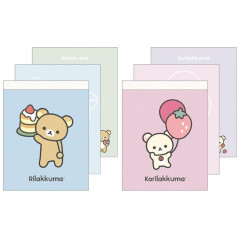 Japan San-X Mini Notepad Set - Rilakkuma / Basic Rilakkuma Favorite Things