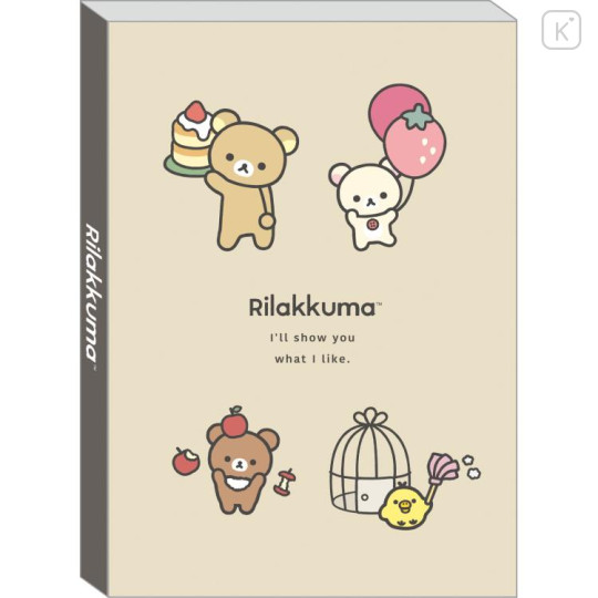 Japan San-X A6 Notepad - Rilakkuma / Basic Rilakkuma Favorite Things A - 1