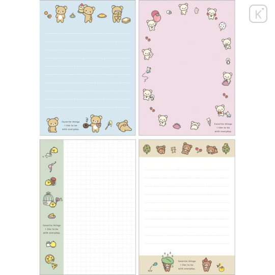 Japan San-X A6 Notepad - Rilakkuma / Basic Rilakkuma Favorite Things A - 2