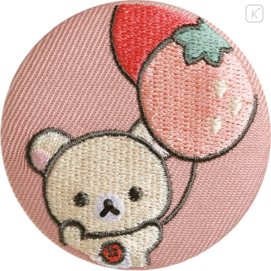 Japan San-X Secret Embroidered Can Badge - Rilakkuma / Basic Rilakkuma Favorite Things Blind Box - 3