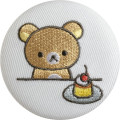 Japan San-X Secret Embroidered Can Badge - Rilakkuma / Basic Rilakkuma Favorite Things Blind Box - 6