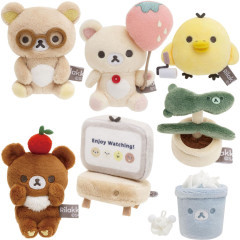 Japan San-X Tenori Plush (SS) Set - Rilakkuma : Basic Rilakkuma Favorite Things