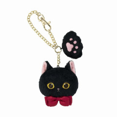 Japan Mofusand Mascot Paw & Gold Keychain - Cat / Black