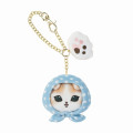 Japan Mofusand Mascot Paw & Gold Keychain - Cat / Hooded Blue - 1