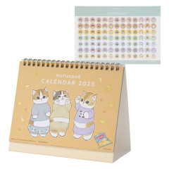 Japan Mofusand Desk Calendar & Sticker - Cat Pajama Nyan / 2025