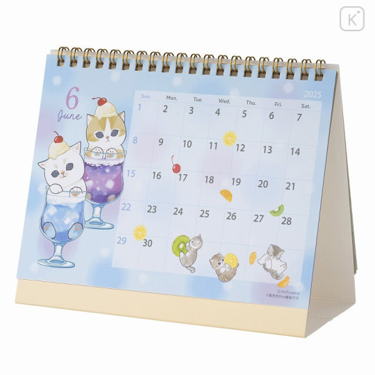 Japan Mofusand Desk Calendar & Sticker - Cat Pajama Nyan / 2025 - 3