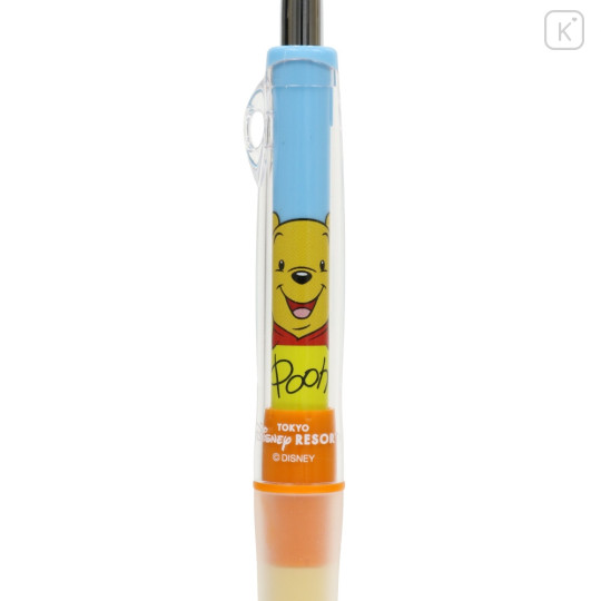 Japan Tokyo Disney Resort Dr. Grip Play Border Shaker Mechanical Pencil - Pooh / Happy - 2