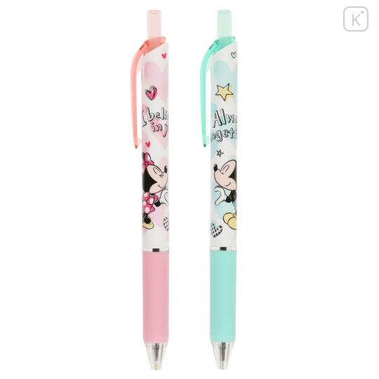 Japan Tokyo Disney Resort Signo Clip 0.5 Gel Pen Set - Mickey Mouse & Minnie Mouse / Alawys Together - 1