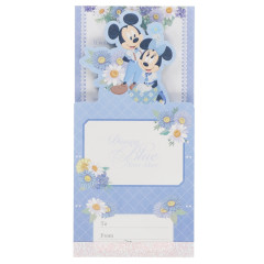 Japan Disney Die-cut Memo - Mickey Mouse & Minnie Mouse / Disney Blue Ever After