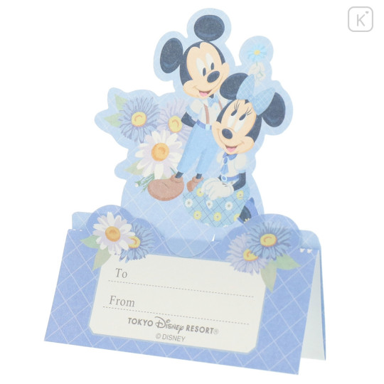 Japan Disney Die-cut Memo - Mickey Mouse & Minnie Mouse / Disney Blue Ever After - 4