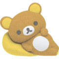 Japan San-X Petit Collection Mascot - Rilakkuma : Yellow Cushion Flocked - 2