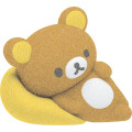 Japan San-X Petit Collection Mascot - Rilakkuma : Yellow Cushion Flocked - 3