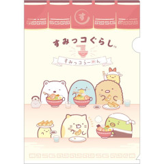 Japan San-X A4 Clear Holder - Sumikko Gurashi / Anytime Ramen