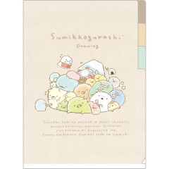 Japan San-X 3 Pockets A5 Index File - Sumikko Gurashi /  Drawing A