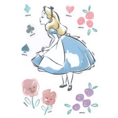 Japan Disney Vinyl Sticker Set - Alice in Wonderland / Drawing