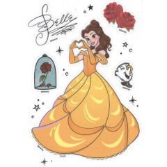 Japan Disney Vinyl Sticker Set - Belle / Drawing