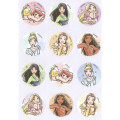 Japan Disney Seal Sticker Set - Disney Princess / Watercolor - 1