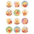 Japan Disney Seal Sticker Set - Piglet & Pooh & Tigger / Watercolor - 1