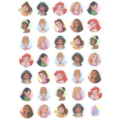 Japan Disney Seal Sticker Set - Disney Princess / Face