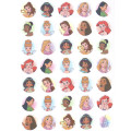 Japan Disney Seal Sticker Set - Disney Princess / Face - 1