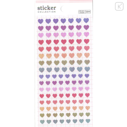 Japan Colorful Seal Sticker - Aurora Mini Heart - 1