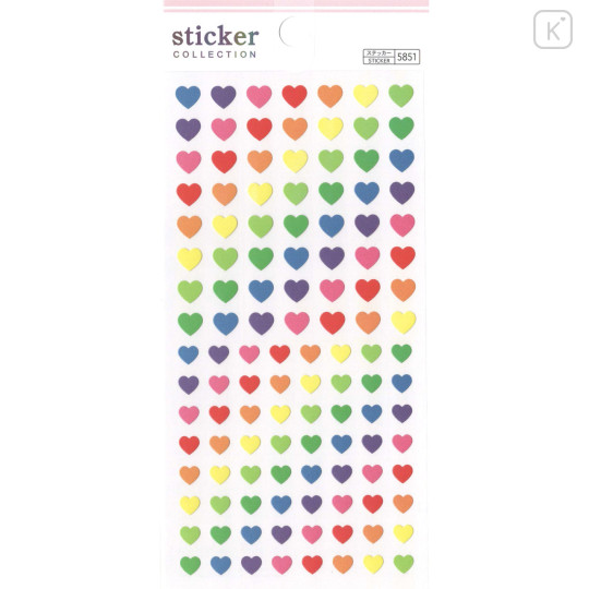 Japan Colorful Seal Sticker - Mini Heart - 1