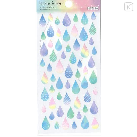 Japan Colorful Seal Sticker - Mini Water Drop - 1