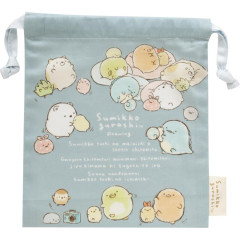 Japan San-X Drawstring Purse - Sumikko Gurashi / Drawing