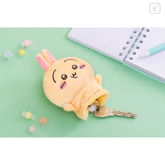 Japan Chiikawa Plush Reel Key Cover - Usagi - 4