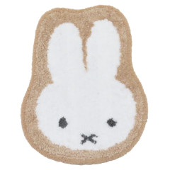 Japan Miffy Die-cut Fluffy Floor Mat - Light Brown