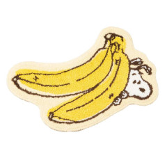 Japan Peanuts Die-cut Fluffy Floor Mat - Snoopy / Banana