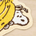 Japan Peanuts Die-cut Fluffy Floor Mat - Snoopy / Banana - 3