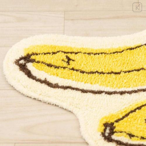 Japan Peanuts Die-cut Fluffy Floor Mat - Snoopy / Banana - 4