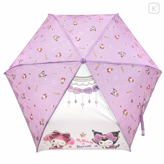 Japan Sanrio Folding Umbrella - Kuromi & My Melody / Lady Afternoon - 1