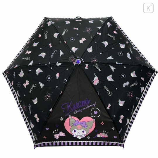 Japan Sanrio Folding Umbrella - Kuromi / Cheeky But Charming - 1