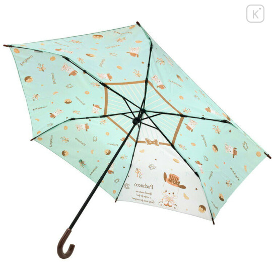 Japan Sanrio Folding Umbrella - Pochacco / Mint Chocolate - 2