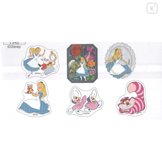 Japan Disney Die-cut Flake Seal Sticker Pack - Alice in Wonderland - 2