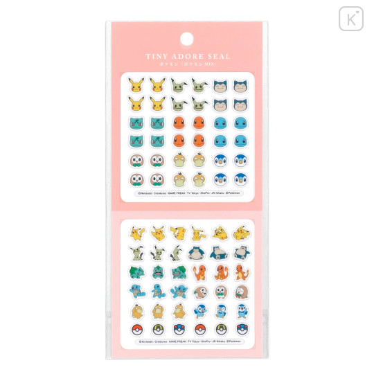 Japan Pokemon Tiny Adore Seal Sticker - Pocket Monster / Mix - 1