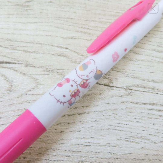 Japan Sanrio × Natsume's Book of Friends Sarasa Clip Gel Pen - Hello Kitty / Black - 2