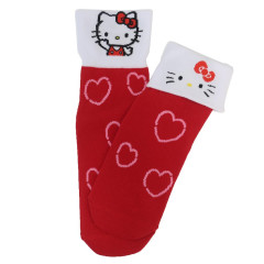 Japan Sanrio Crew Socks - Hello Kitty / Fold-over 2-patterns