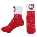 Japan Sanrio Crew Socks - Hello Kitty / Fold-over 2-patterns - 3