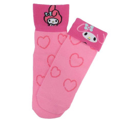 Japan Sanrio Crew Socks - My Melody / Fold-over 2-patterns