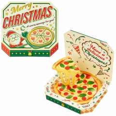 Japan Sanrio 3D Greeting Card - Have a Delicious Christmas Santa Pizza