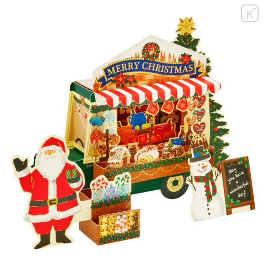 Japan Sanrio 3D Greeting Card - Christmas Santa Mobile Store Truck - 1