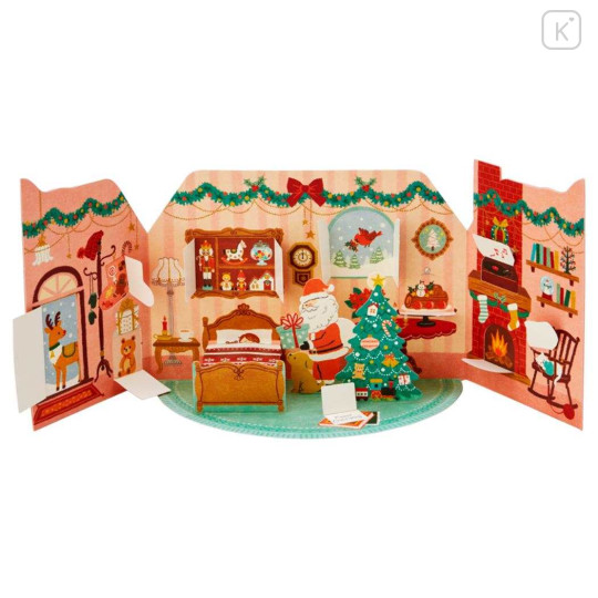 Japan Sanrio 3D Greeting Card - Christmas Santa Warm House - 3