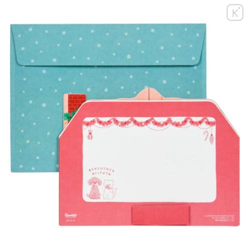 Japan Sanrio 3D Greeting Card - Christmas Santa Warm House - 5