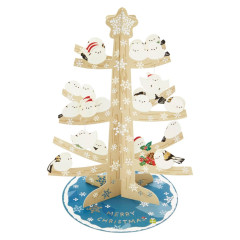 Japan Sanrio 3D Greeting Card - Christmas Tree White Birds