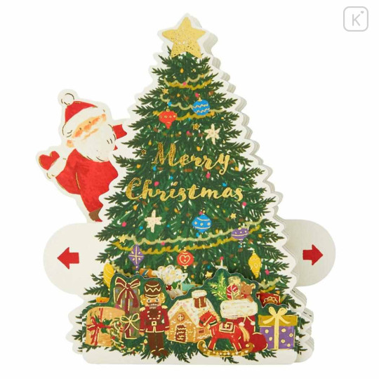 Japan Sanrio 3D Greeting Card - Christmas Santa & Christmas Tree - 2