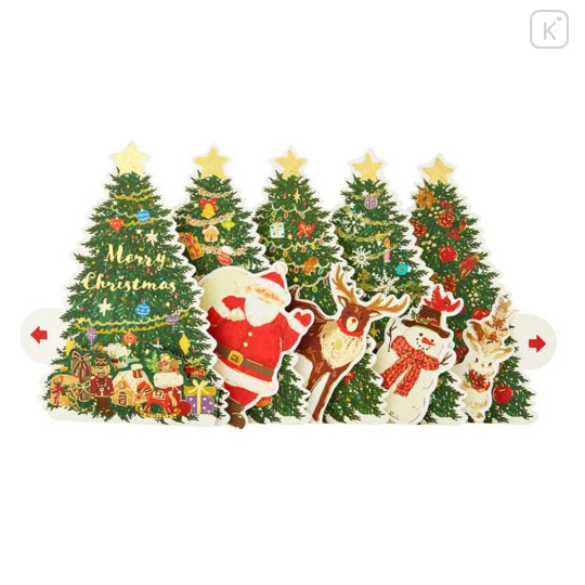 Japan Sanrio 3D Greeting Card - Christmas Santa & Christmas Tree - 3